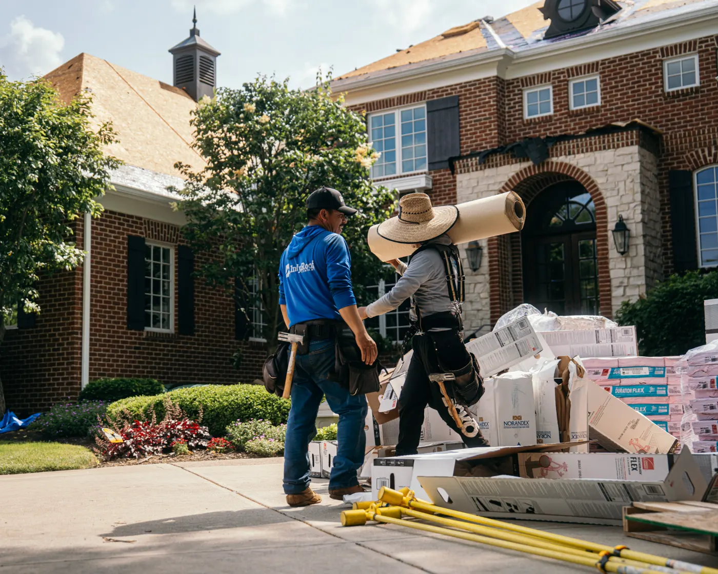 Commercial roof inspection documented in Eagle Village